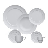 Jogo Para Jantar 42 Pecas Chá e Café Laguna Porcelana Germer